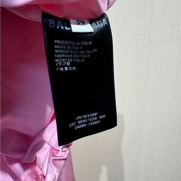 🚩steal authentic Balenciaga Pink Zippered Satin Jacket - Picture 5 of 6
